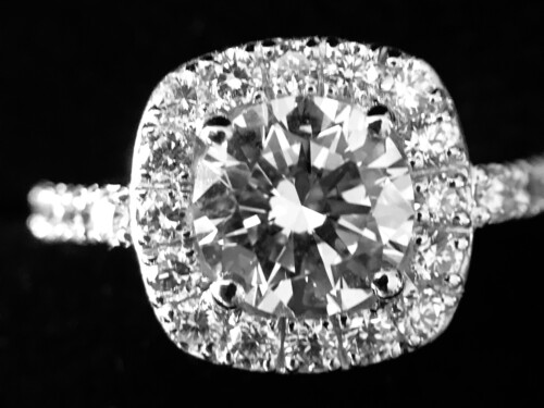 5ct Diamond and platinum ring