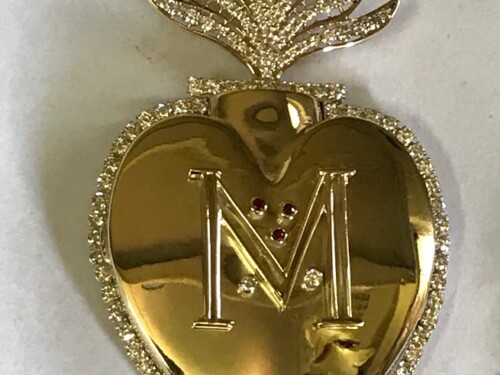 Diamond Ruby Gold Locket
